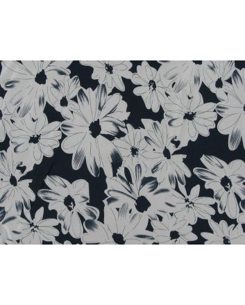 Jumbo Flora Viscose Print, Navy