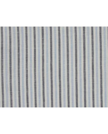Katesbridge Mixed Candy Stripe Irish Linen, Navy Sky