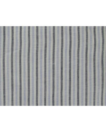 Katesbridge Mixed Candy Stripe Irish Linen, Black Lilac