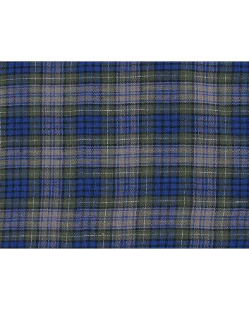 Keady Baron Plaid Irish Linen, Blue Grey Green