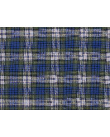 Keady Baron Plaid Irish Linen, Blue White Green