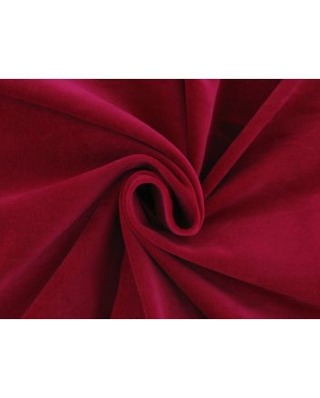Lightweight Cotton Velvet 200 gsm, Cerise