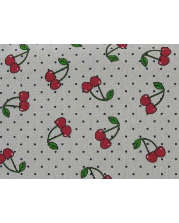 Lightweight Linen Look Canvas, Cherry Spot