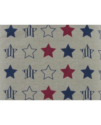 Lightweight Linen Look Canvas Stars, Beige