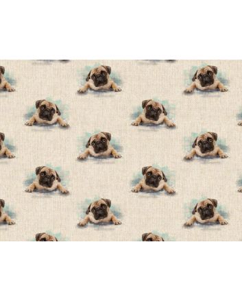 Linen Look Printed Panama, Pug
