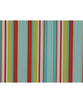 Heavy Cotton Printed Panama, Stellar Stripe, Spice