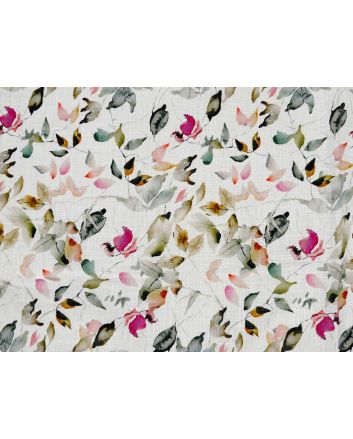Linnie Garden Washed Linen Print, White