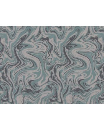 Marble Swirls Printed Power Mesh, Light Blue