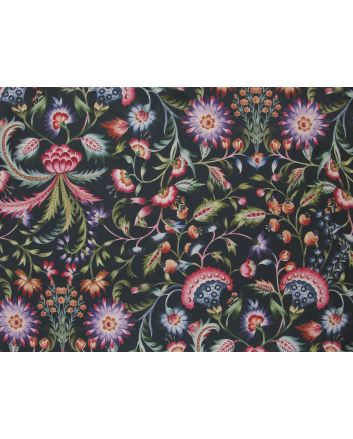 Marlowe Printed Velvet, Charcoal