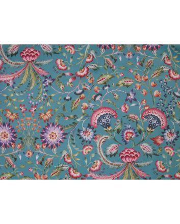 Marlowe Printed Velvet, Turquoise