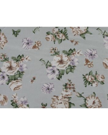 Meredith Flora Viscose Print, Sky
