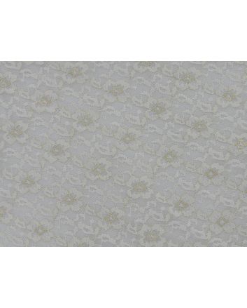 Metallic Rose Nylon Lace, Cream