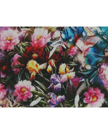 Mirage Blossoms Cotton Satin Print