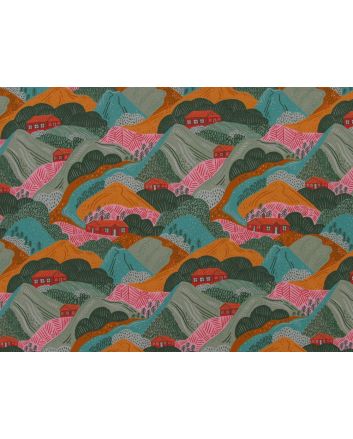 Mountain Towns Cotton Jersey Print