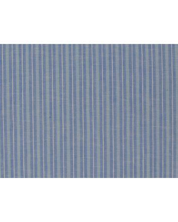 Multi Stripe Cotton Linen Blend, Light Blue