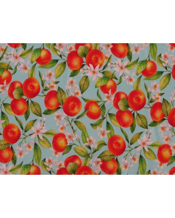 Orange Daydreams Viscose Print