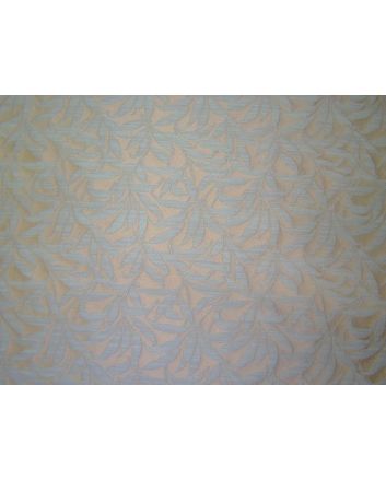 Oregon Leaf Jacquard Curtain Fabric, Azure