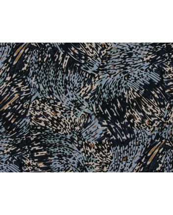 Paint Graphic Viscose Print, Navy