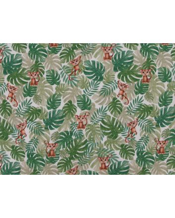 Palm Monkey Cotton Jersey, White