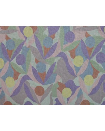 Pastel Abstract Printed Linen Blend