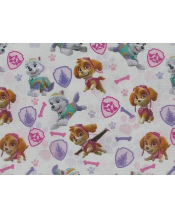 Paw Patrol Badges Cotton Print, Girls