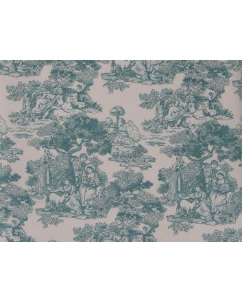 Harmony Toile Cotton Poplin Print, Jade