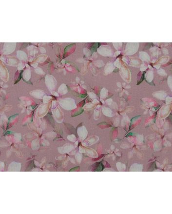 Peony Vines Cotton Lawn Print, Pink