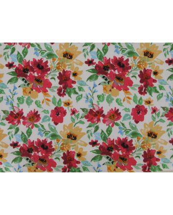 Petal Patch Cotton Poplin, Red