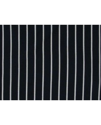 Pin Stripe Viscose Print, Navy