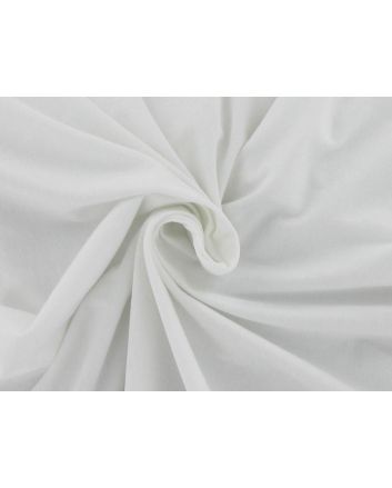 Plain Stretch Viscose Jersey, White