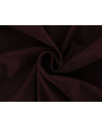 Plain Wool Blend Melton, Burgundy