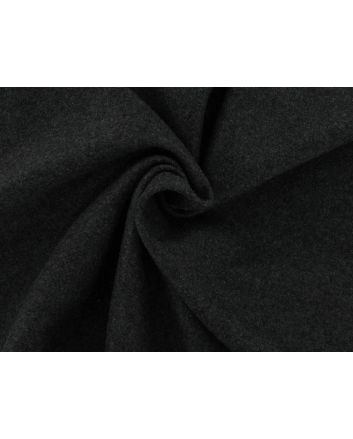 Plain Wool Blend Melton, Dark Grey Marl