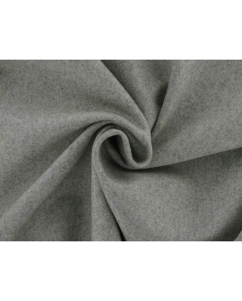 Plain Wool Blend Melton, Silver