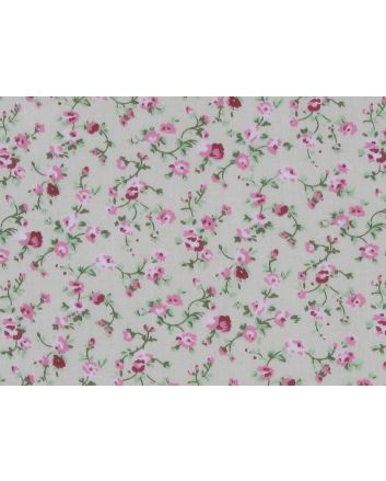 Chatsworth Garden Polycotton Print, Pink and Beige