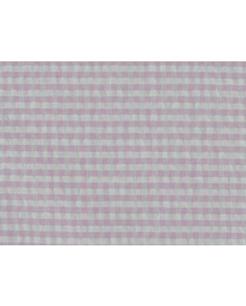 Polycotton Seersucker Mini Gingham, Pink