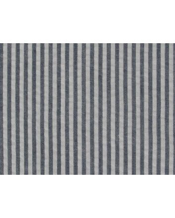 Polycotton Seersucker Stripe, Navy