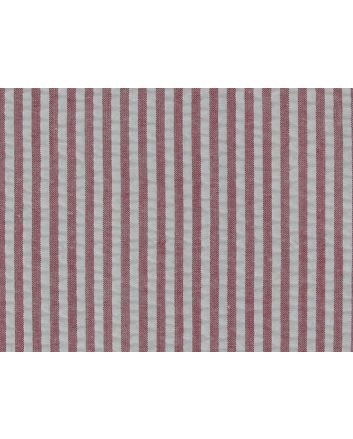 Polycotton Seersucker Stripe, Red