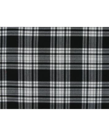 Polyviscose Blend Tartan Sinclair, White