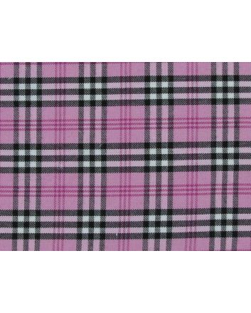 Polyviscose Blend Tartan, Clueless Pink
