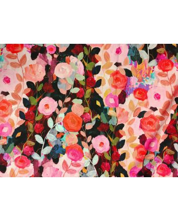 Poppy Waves Printed Viscose Poplin, Pink