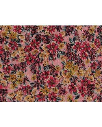 Printed Crepe Roll End, Pink 8.5m