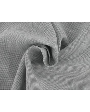 Quintin Cross Hatch Check Irish Linen, Grey