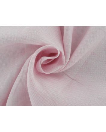 Quintin Cross Hatch Check Irish Linen, Pink
