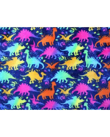Rainbow Dinosaurs Cuddle Fleece