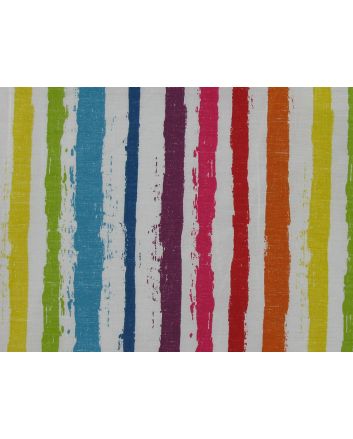 Rainbow Paint Stripe Cotton Poplin