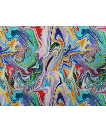 Rainbow Swirl Viscose Print