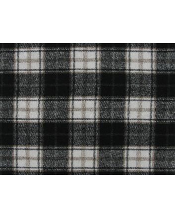 Reid Wool Blend Check, White and Grey