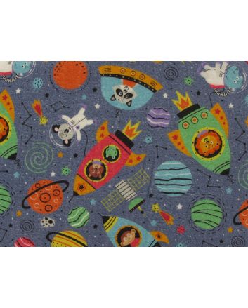 Rocket Safari Cotton Flannel Print