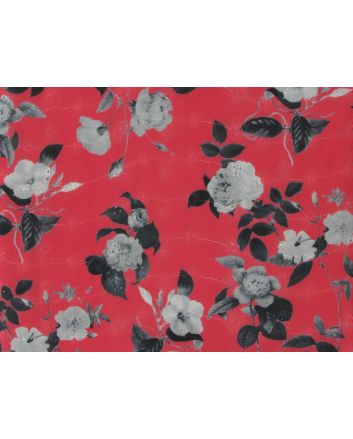 Rose Delight Printed Embroidered Anglaise, Coral