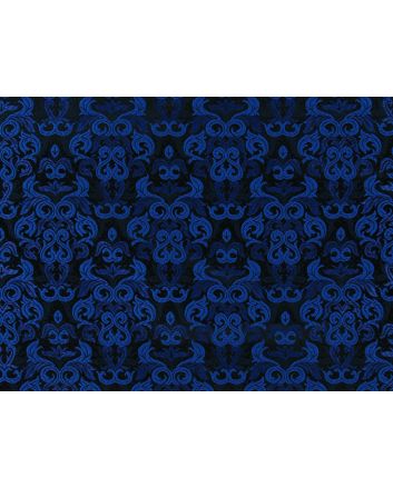 Royal Bloom Embroidered Look Jacquard, Navy